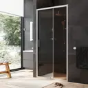 Душевая дверь Am.pm W90G-100-1-195MBr 100см эффект стекла прозрачный раздвижной