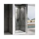 Душевая дверь Abber AG04100 100см эффект стекла прозрачный распашной