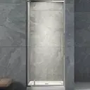 Душевая дверь Veconi VN33-90-01-C7 90см эффект стекла прозрачный распашной профиль хром