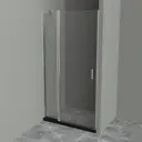 Душевая дверь Belbagno UNO-B-12-40+70-C-Cr 110см эффект стекла прозрачный распашной