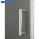 Душевой уголок Belbagno Uno 381512 прямоугольный 120x90см серебристый блеск профиль эффект стекла рифленый