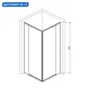 Душевой уголок Rgw Passage 146465 квадратный 90x90см серебро профиль эффект стекла прозрачный