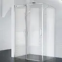 Душевой уголок Belbagno Acqua ACQUA-A-1-100-C-Cr квадратный 101.4x100см серебристый блеск профиль эффект стекла прозрачный