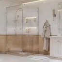 Душевой уголок Ambassador Abner 10011102L квадратный 100х100см серебристый блеск профиль эффект стекла прозрачный