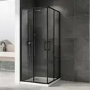 Душевой уголок Abber Schwarzer Diamant AG02090B5 квадратный 90х90см черный профиль эффект стекла прозрачный