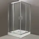 Душевой уголок Belbagno Uno UNO-195-A-2-90-C-Cr квадратный 90x90см серебристый блеск профиль эффект стекла прозрачный