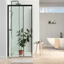 Душевой уголок Aquanet Pleasure AE60-S-100x100U-BT квадратный 100х100см черный профиль эффект стекла прозрачный