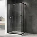 Душевой уголок Abber Schwarzer Diamant AG02128BH прямоугольный 120x80см черный профиль эффект стекла прозрачный