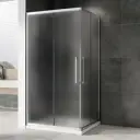 Душевой уголок Abber Schwarzer Diamant AG02128MH прямоугольный 120x80см серебристый блеск профиль эффект стекла матовый