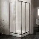 Душевой уголок Belbagno Due DUE-A-2-90-P-Cr квадратный 90x90см серебристый блеск профиль эффект стекла рифленый