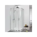 Душевой уголок Aquanet Alfa 00203799 1/4 круга 90x90см серебристый блеск профиль эффект стекла прозрачный