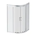 Душевой уголок Am.pm Gem W90G-401A090WT 1/4 круга 90х90см серебро профиль эффект стекла прозрачный