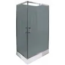Душевой уголок Parly L/R QZ71S прямоугольный 100x70см серебристый блеск профиль эффект стекла тонированный