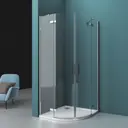 Душевой уголок Belbagno Kraft KRAFT-R-2-100-C-Cr 1/4 круга 100x100см серебристый блеск профиль эффект стекла прозрачный
