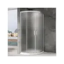 Душевой уголок Abber Schwarzer Diamant AG01080M 1/4 круга 80х80см серебристый блеск профиль эффект стекла матовый