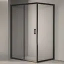 Душевой уголок Rgw Passage 410824590-14 прямоугольный 90x100см черный профиль эффект стекла прозрачный