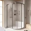 Душевой уголок Cezares Relax RELAX-304-RH-2-120/90-C-GM многоугольный 120х90см золотистый профиль эффект стекла прозрачный