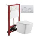 Комплект инсталляция с унитазом Agger ATI10150+APB100 цвет белый