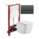 Комплект инсталляция с унитазом Agger ATI10150+APB244 цвет белый