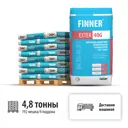 Шпатлевка цементная армированная базовая Dauer Finner 40G цвет серый комплект 25кг x 192шт машиной без выгрузки