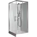 Душевая кабина Timo Premium ILMA 109 с крышей, хамам и стульчиком 90x90x222 низкий поддон 1/4 круга