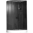 Душевая кабина Timo Premium ILMA Black 902 R с крышей, хамам и стульчиком 120x80x222 низкий поддон ассиметричный
