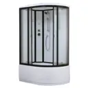 Душевая кабина Timo Standart T-6620 Black Fabric L 120x85x220 с турецкой баней хамам средний поддон полукруг