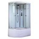 Душевая кабина Timo Standart T-6620 Silver Fabric R 120x85x220 с турецкой баней хамам средний поддон полукруг