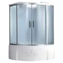 Душевая кабина Timo Standart Т-6655 Silver F 150x150x220 с турецкой баней хамам высокий поддон полукруг