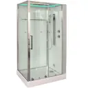 Душевая кабина Timo Premium HELMA L с хамам и хромотерапией 90x120x220 низкий поддон прямоугольный