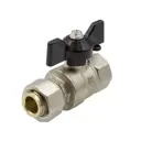 Кран шаровой прямой Ld Pride 553957 DN15 PN40 1/2" ВР латунь ручка бабочка