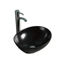 Раковина накладная Ceramalux 7138MB 40x33 см цвет черный