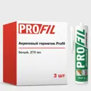 Герметик акриловый Profil окрашиваемый белый 270 мл 3 шт