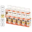 Набор ламп Osram Filament 4058075684522 E14 220-240 В 6 Вт шар малый 806 Лм желтый свет 10 шт
