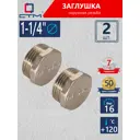Заглушка СТМ CRCM0114 1 1/4" НР латунь 2 шт