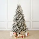 Ель новогодняя искусственная Binoshe Ile Grande LED 500 заснеженная с шишкой и подсветкой 210 см