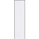 Дверь межкомнатная глухая Invisible 80x220 см цвет белый с замком обратное открытие черная кромка левая