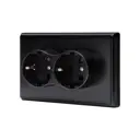 Розетка встраиваемая Altech 07365 с заземлением цвет черный