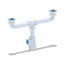 Сифон для мойки Ани пласт D50 мм цвет белый A3000