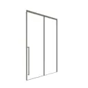 Душевая дверь Timo T49L 130см эффект стекла прозрачное закаленное стекло раздвижной