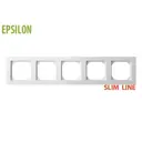 Рамка для розетки Liregus Epsilon 28-0425 5 постов цвет белый