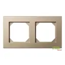 Рамка для розеток и выключателей Liregus EPSILON 28-3222 2 поста цвет шампань