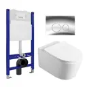Комплект инсталляции 3 в 1 Enio Tecnico EN8050050 с унитазом Vincea Cute VT1-24 и кнопка хром Rotondo