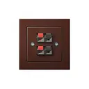 Розетка аудио встраиваемая Liregus Epsilon 28-1441 цвет коричневый