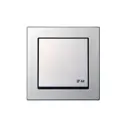 Розетка встраиваемая Liregus Epsilon 28-1765 с заземлением цвет серебро