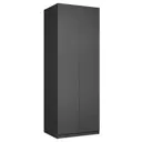 Шкаф распашной Мебельная компания е1 LCK_SH_M1_800_DM 81x220x52.5 см ЛДСП цвет серый диамант