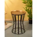 Стол круглый Сима-ленд 42x42x56 см оранжевый / медный