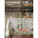 Скатерть на стол Этель Лесная сказка круглая 148x112 см цвет разноцветный