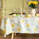 Скатерть на стол Доляна Уellow flowers круглая 145x220 см цвет разноцветный