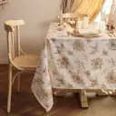 Скатерть на стол Этель 10100578 круглая 140x220 см цвет белый,золотой